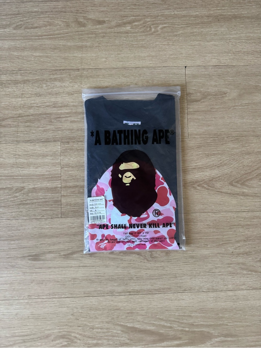 Black Bape Shirt pink camo brand new with tags